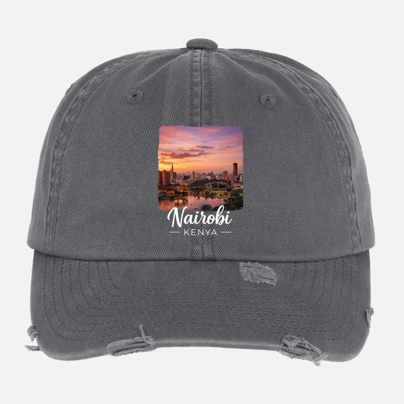 Nairobi, Kenya Casquette vintage effet usé Flexfit