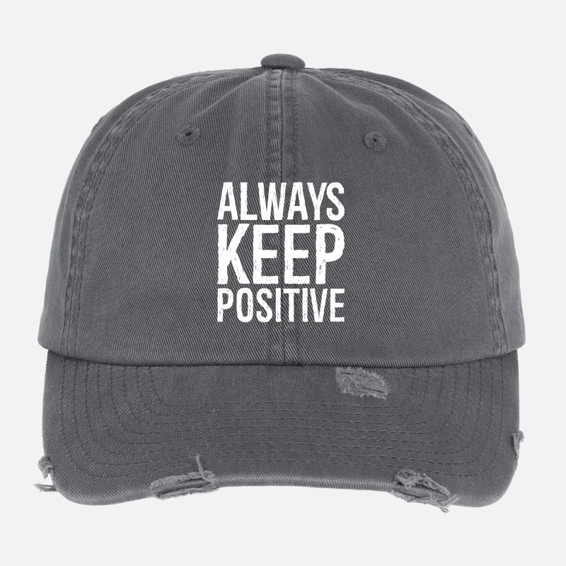 always keep positive Flexfit Vintage Destroyed Cap