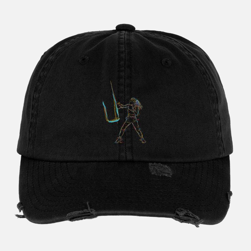 Boxerin Zeichnung Flexfit Vintage Destroyed Cap