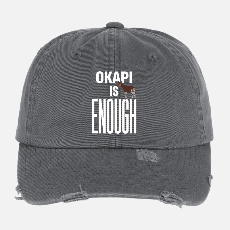 Okapi Lovers Okapi Animal Rare Wildlife Love Flexfit Vintage Destroyed Cap