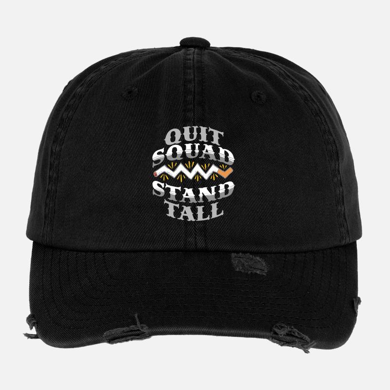 Nichtraucher Ex Raucher Quit Squad Flexfit Vintage Destroyed Cap