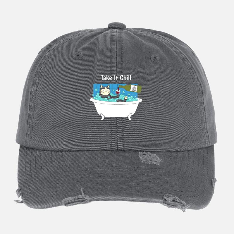 Take It Chill Katzbad Flexfit Vintage Destroyed Cap
