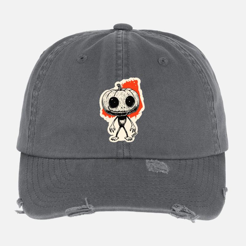 Citrouille Grimpeuse de la Nuit Casquette vintage effet usé Flexfit