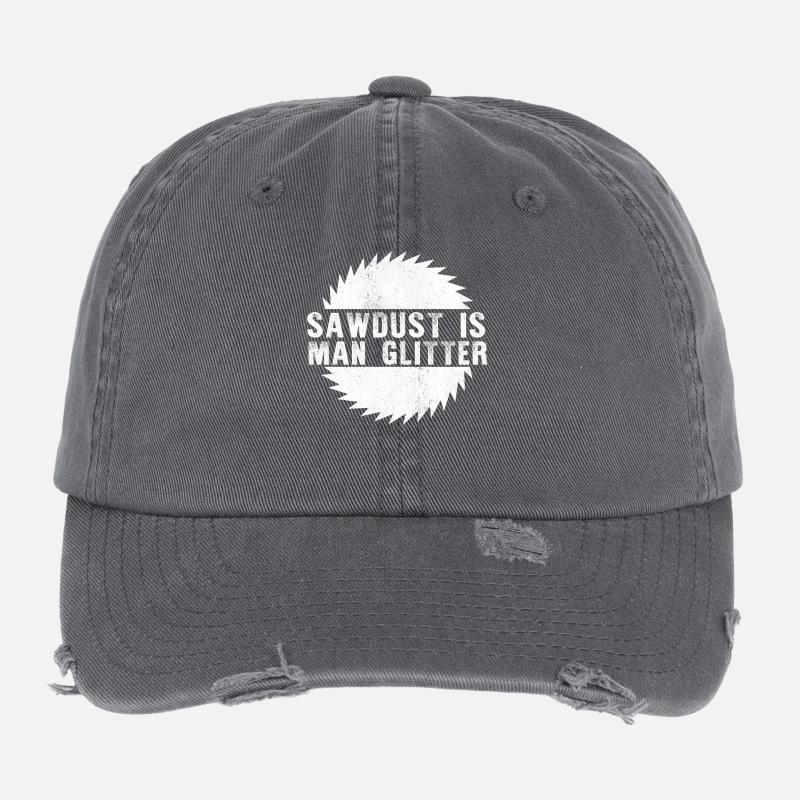 Sawdust Man Glitzerhemd Flexfit Vintage Destroyed Cap