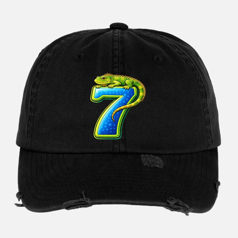 Green Dragon at 7 Flexfit Vintage Destroyed Cap