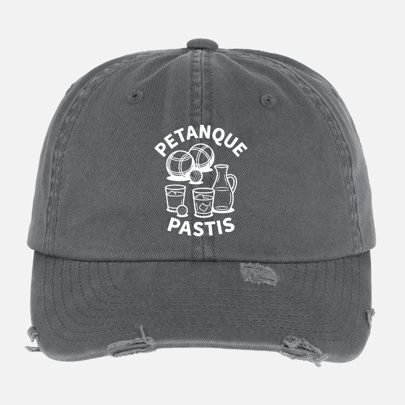 Sport de boule pétanque pastis Casquette vintage effet usé Flexfit