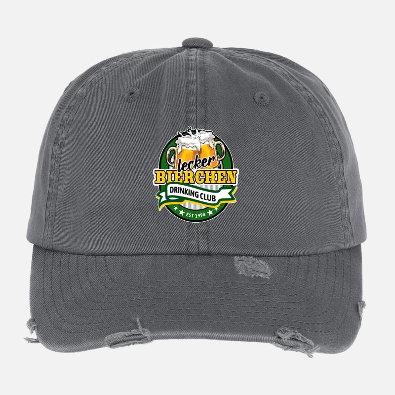 Lecker Bierchen Drinking Club | Bier | Vatertag Flexfit Vintage Destroyed Cap