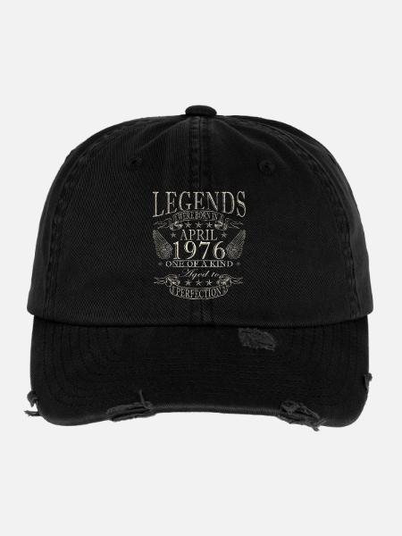 Jubilee year April 1976 - Flexfit Vintage Destroyed Cap - black - Front