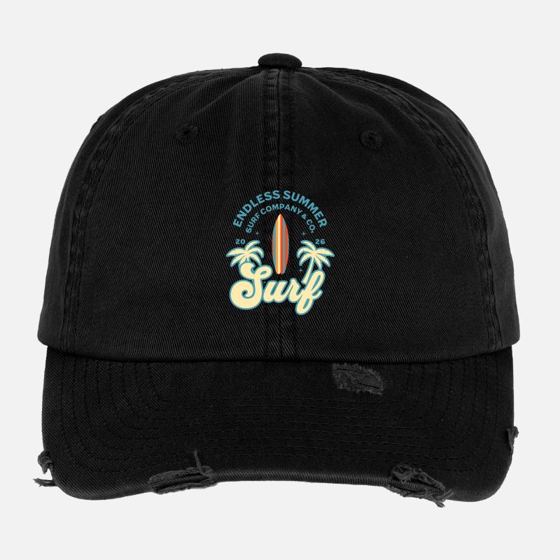 Palmier de surf Casquette vintage effet usé Flexfit