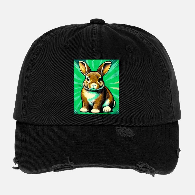lapin Casquette vintage effet usé Flexfit