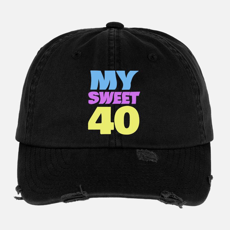 40s Color Explosion Logo Flexfit Vintage Destroyed Cap
