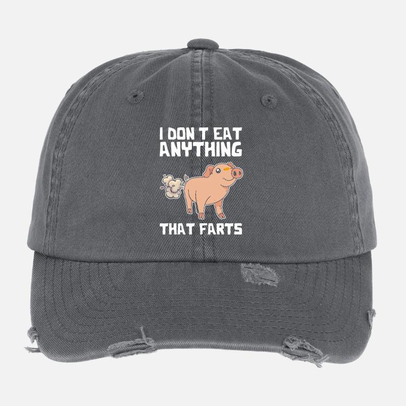 Pet de cochon : Pun Tee Casquette vintage effet usé Flexfit