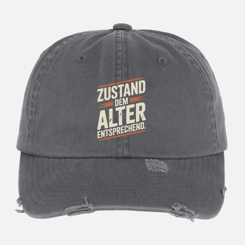 Zustand Dem Alter Entsprechend Oldtimer Geburtstag Flexfit Vintage Destroyed Cap