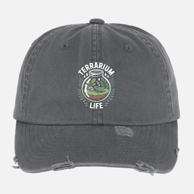 Terrarium Life Frog Terraristics Flexfit Vintage Destroyed Cap
