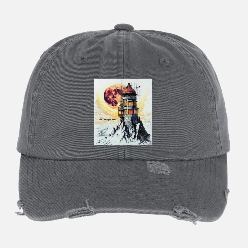 The Last Signal Home Beacon Flexfit Vintage Destroyed Cap