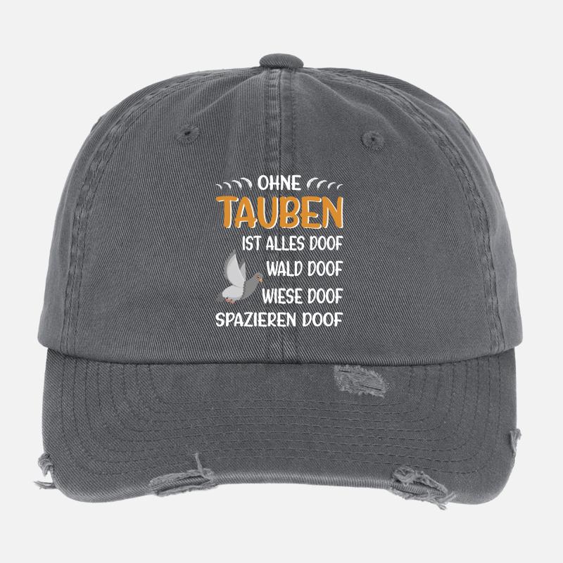 Taubenzüchter Taube Taubenzucht Spruch Brieftaube Flexfit Vintage Destroyed Cap