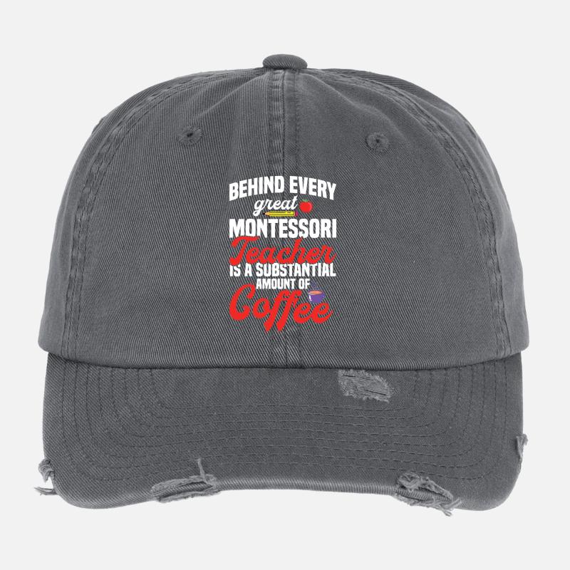 École Montessori de Méthode d’Appréciation des Enseignants Casquette vintage effet usé Flexfit