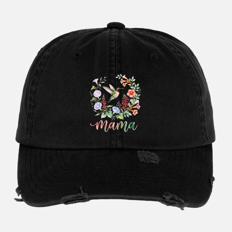 Maman Colibri à gorge rubis Maman Casquette vintage effet usé Flexfit