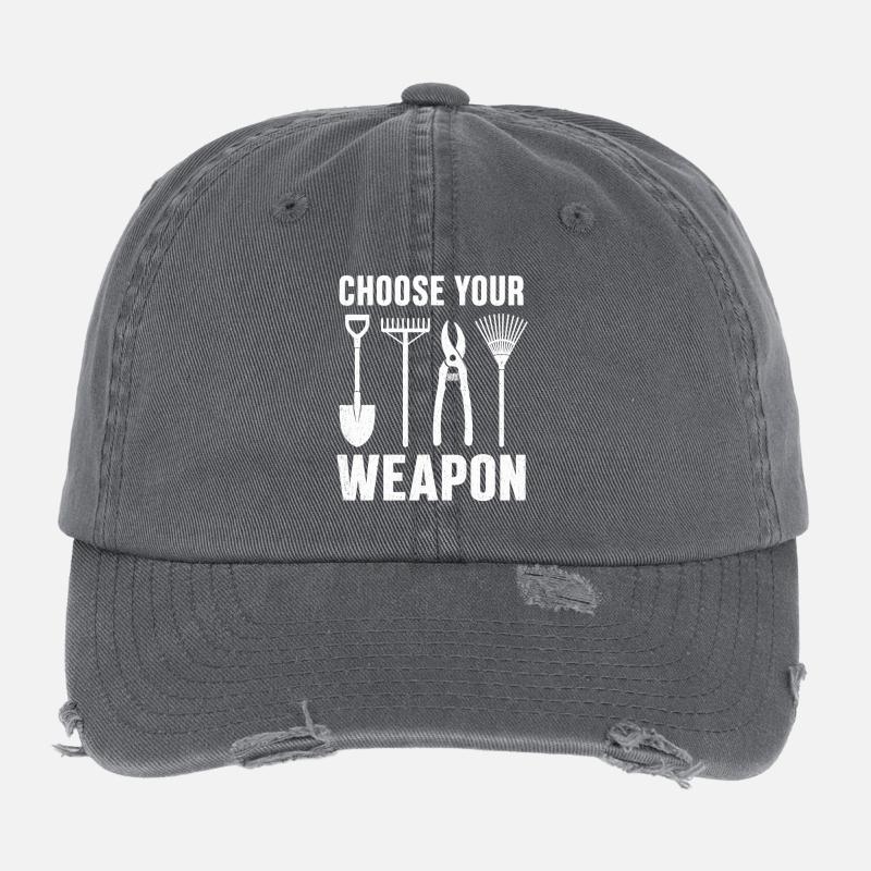 Choose Your Weapon Garden Tool Shirt Flexfit Vintage Destroyed Cap