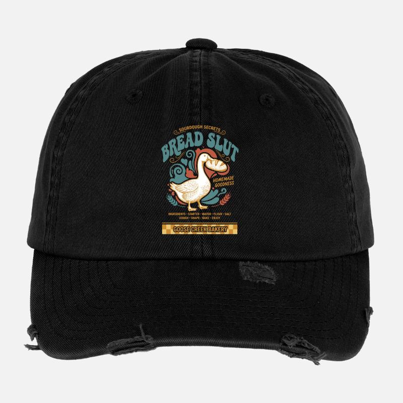 Jeu de mots drôle au levain Baking Baker Bread Making Casquette vintage effet usé Flexfit