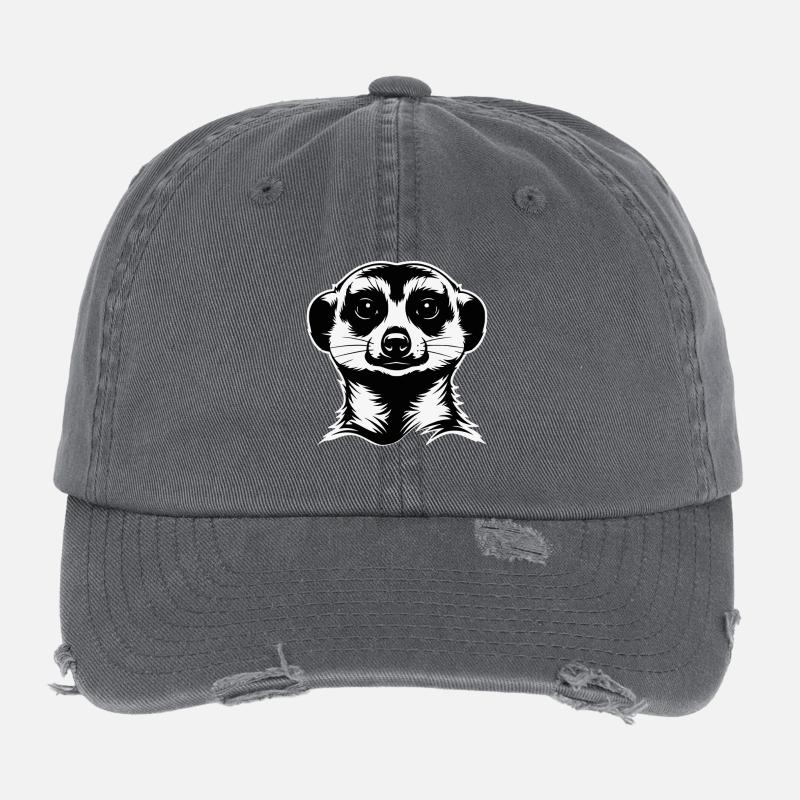 Erdmännchen- Meerkat Flexfit Vintage Destroyed Cap