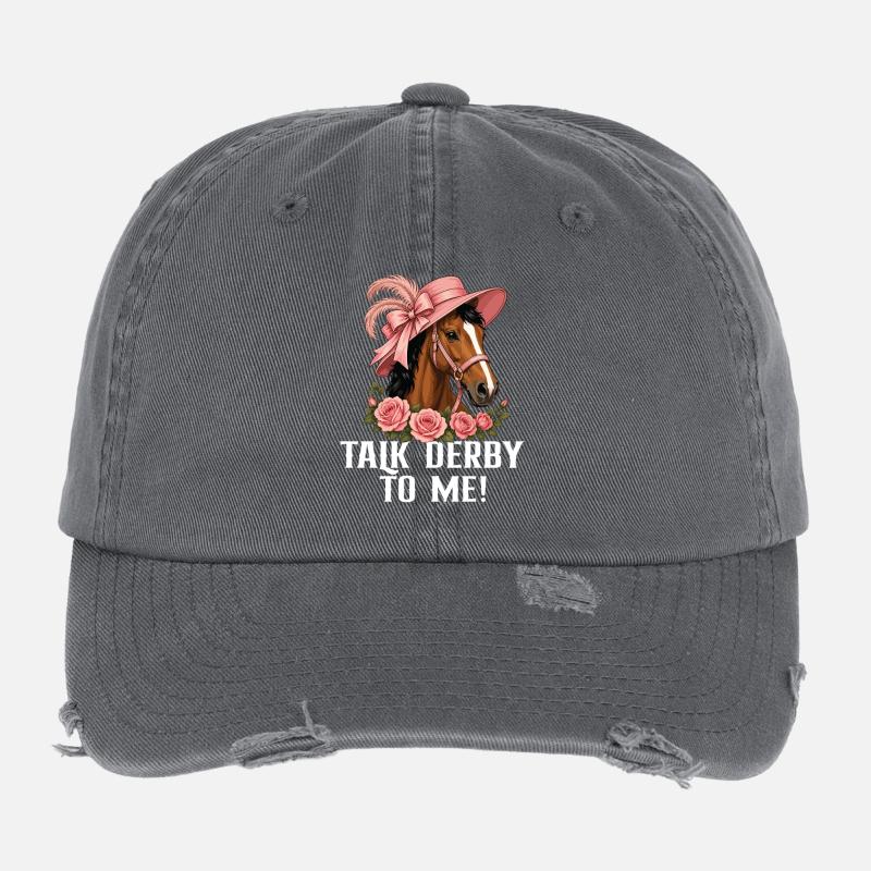 Hippodrome de courses de chevaux Derby Pur-sang Casquette vintage effet usé Flexfit
