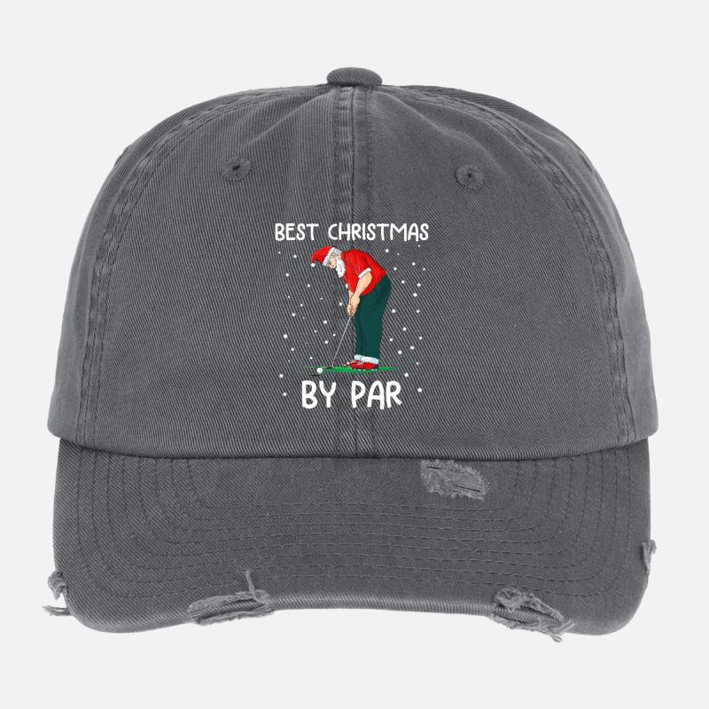 Golfende Weihnachtsmann durch Par Flexfit Vintage Destroyed Cap