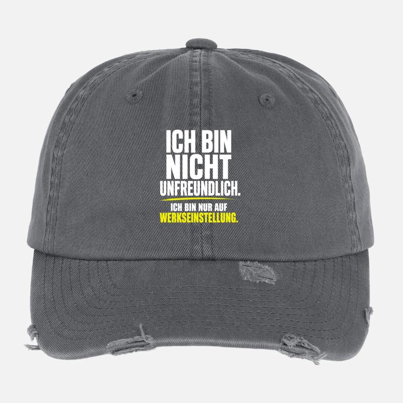 Ich bin nicht unfreundlich – Werkseinstellung Flexfit Vintage Destroyed Cap