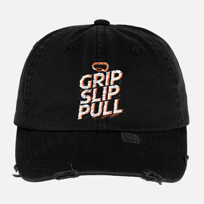 Grip Slip Sweater Adventure Climbing - Flexfit Vintage Destroyed Cap - black