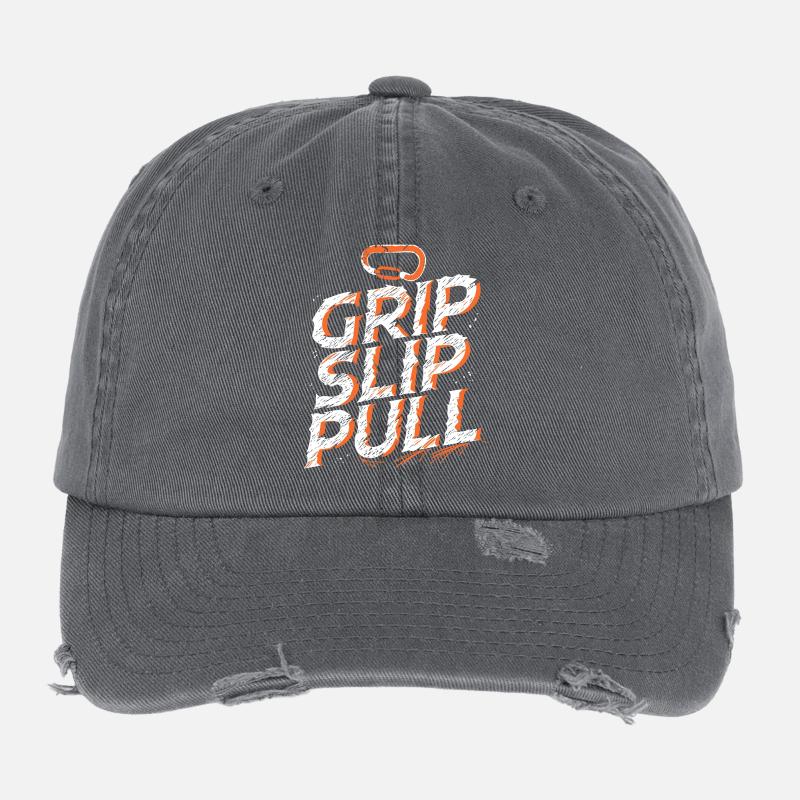 Grip Slip Sweater Adventure Climbing Flexfit Vintage Destroyed Cap
