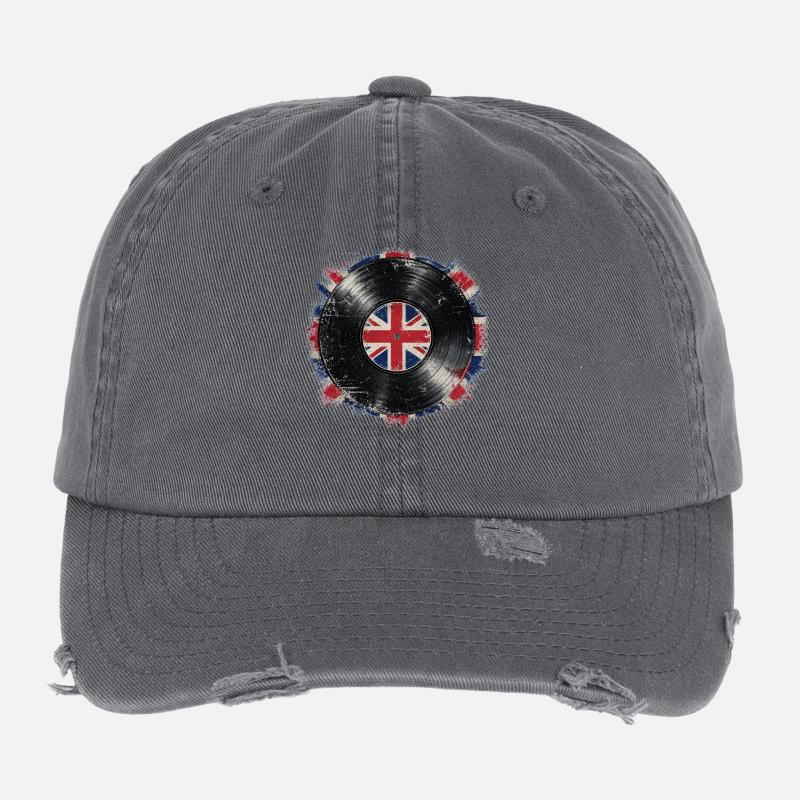 British Vinyl Flag Flexfit Vintage Destroyed Cap