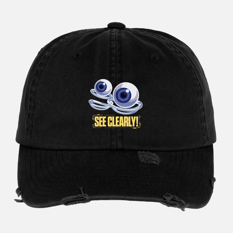 Voir clairement le graphique oculaire Casquette vintage effet usé Flexfit