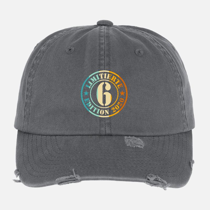 6. Geburtstag Junge Mädchen Flexfit Vintage Destroyed Cap