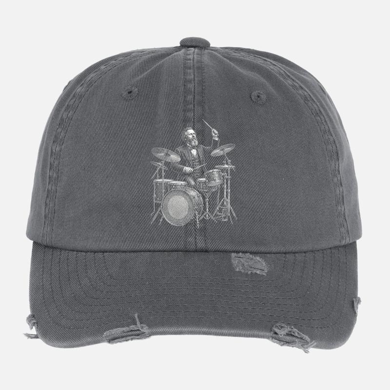 Rutherford B. Hayes plays drums Flexfit Vintage Destroyed Cap