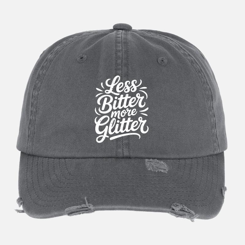 moins amer plus de paillettes Casquette vintage effet usé Flexfit