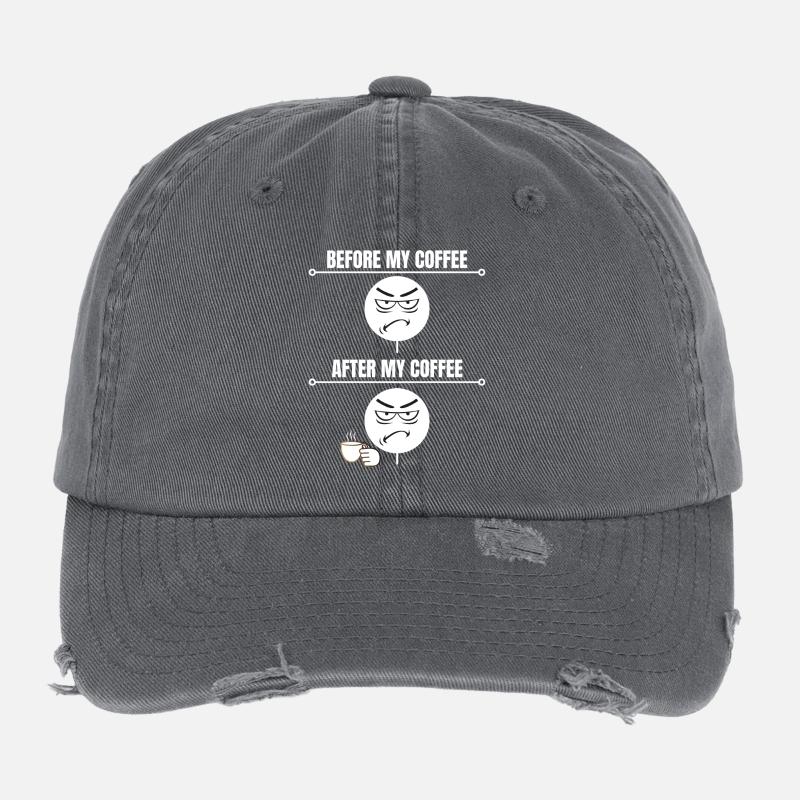 Mürrische Kaffeestimmung Flexfit Vintage Destroyed Cap