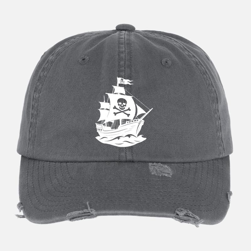 Piratenschiff Flexfit Vintage Destroyed Cap