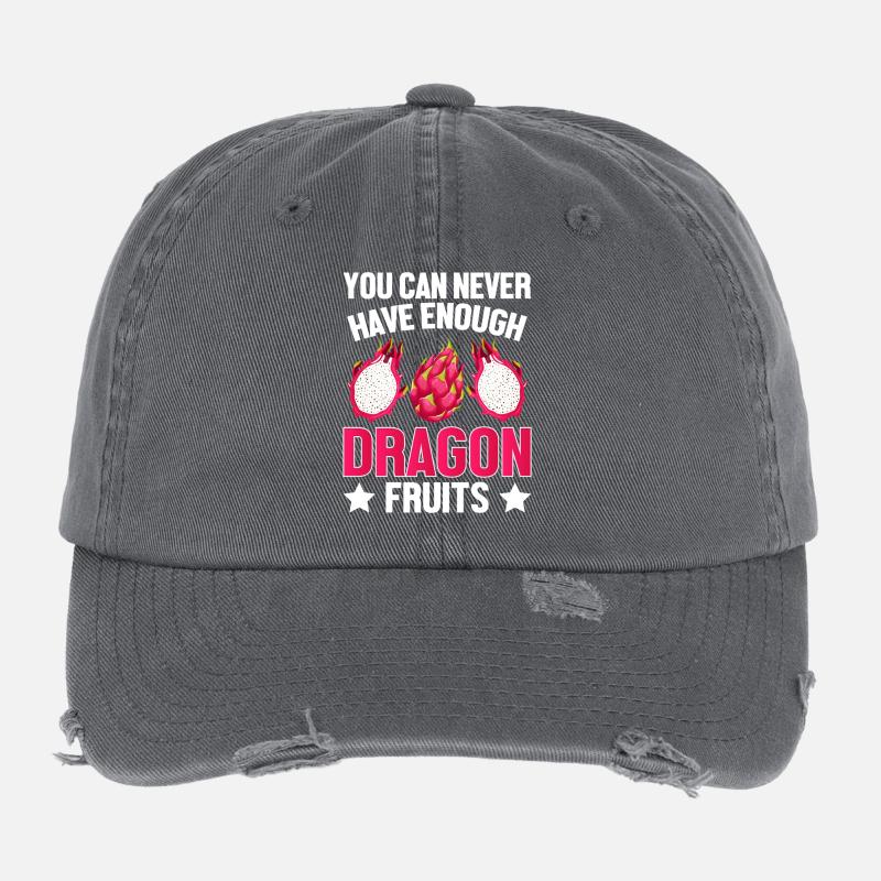 Enough Dragon Fruit Design Flexfit Vintage Destroyed Cap