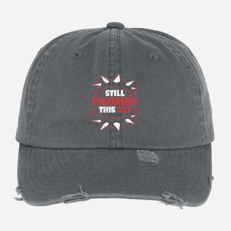 Punk For A Day Still Figuring This Out Flexfit Vintage Destroyed Cap