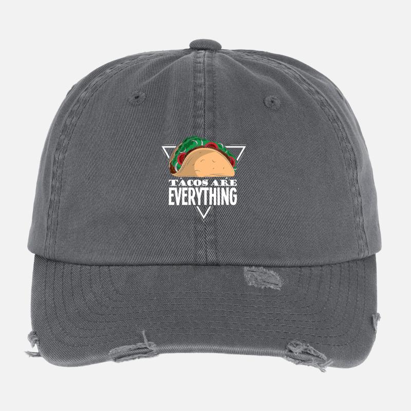 tacos are everything Flexfit Vintage Destroyed Cap