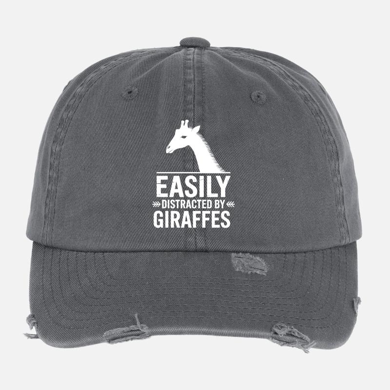 Dynastiques de girafe Girafe Drôle de cadeau de girafe Casquette vintage effet usé Flexfit