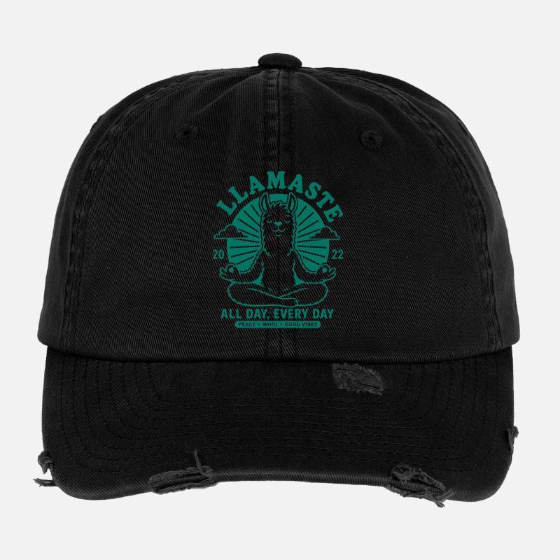 Pas de souci Llama, détends-toi Casquette vintage effet usé Flexfit