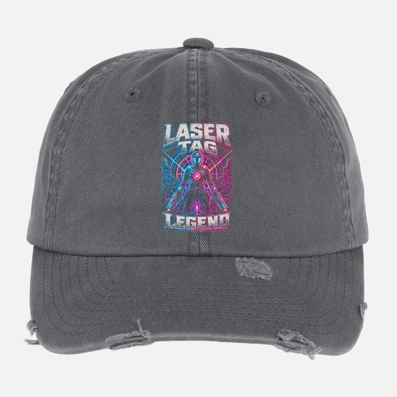 Laser Tag Legend Flexfit Vintage Destroyed Cap