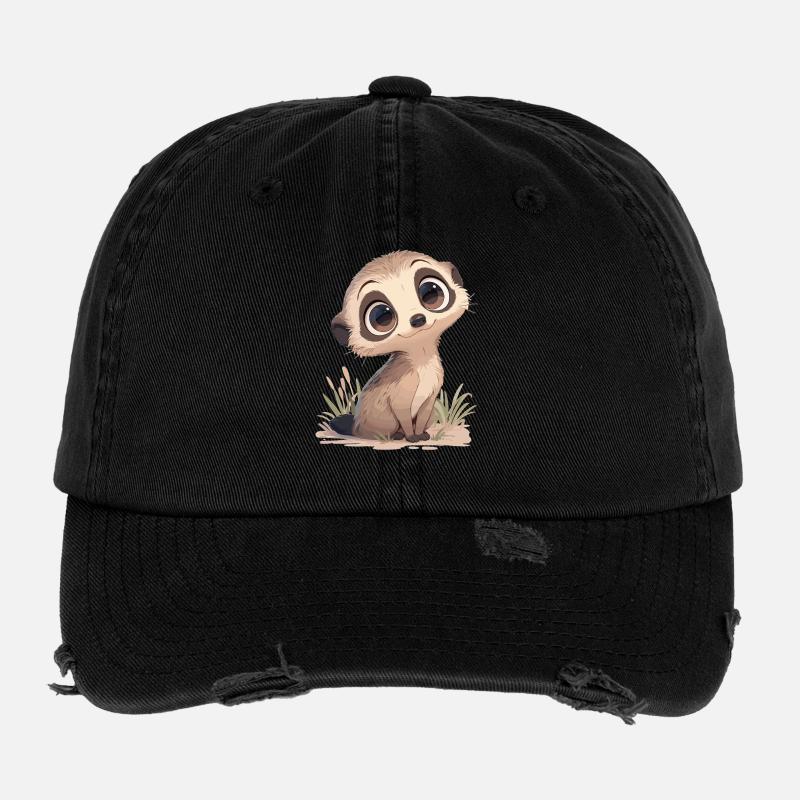 Meerkat Erdmännchen Flexfit Vintage Destroyed Cap