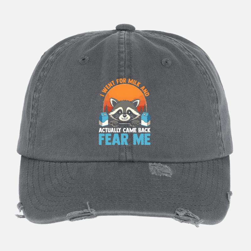 Papa raton laveur drôle revenu avec un panda déchet. Casquette vintage effet usé Flexfit