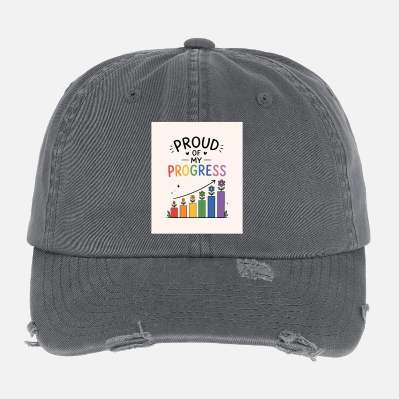 Fier de mes progrès Casquette vintage effet usé Flexfit