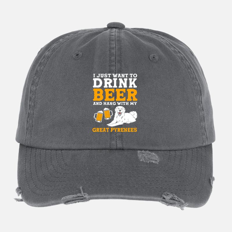 Pyrenean Dog Flexfit Vintage Destroyed Cap