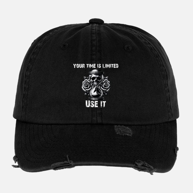 Your time is limited Skull Flexfit Vintage Destroyed Cap