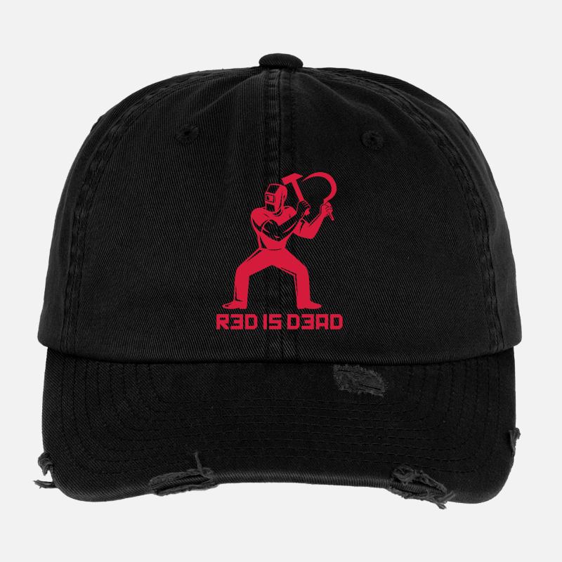 Red is Dead Flexfit Vintage Destroyed Cap