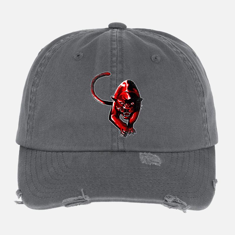 Red panther Flexfit Vintage Destroyed Cap